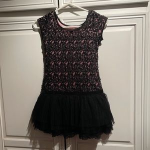Lipstik girls black and pink sequin dress sz 6X